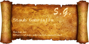 Staub Gabriella névjegykártya